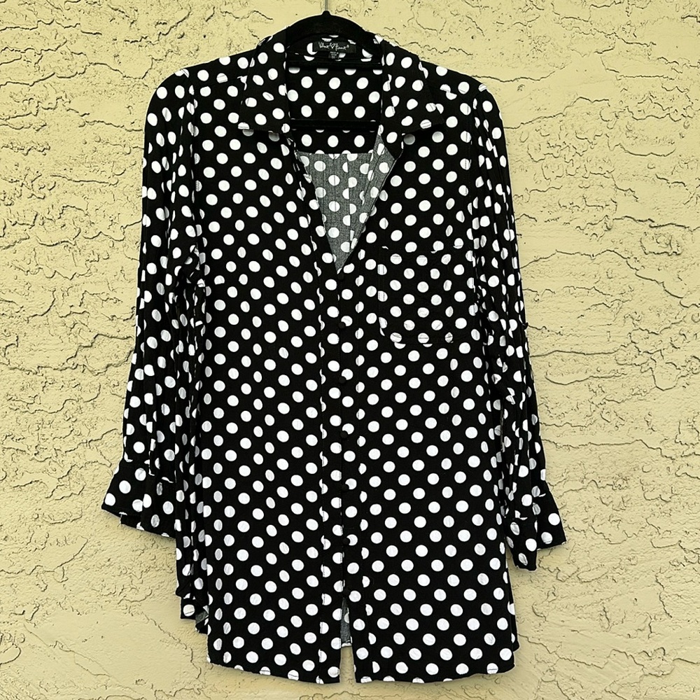 Velvet Heart Polka Dot Blouse
